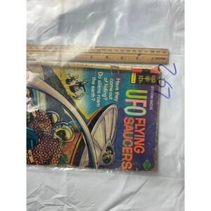 UFO Flying Saucers Comic Book Gold‎ Key 1970s Vintage Sci Fi Collectible
